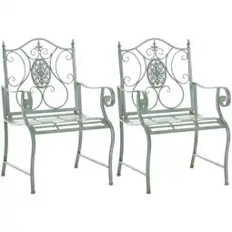 Netto Marken-Discount CLP 2er Set Gartenstühle Punjab Farbe:antik-grün Angebot