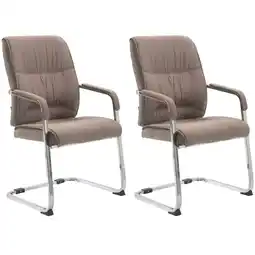 Netto Marken-Discount CLP 2er Set Freischwinger XL Anubis Stoff Farbe:taupe Angebot