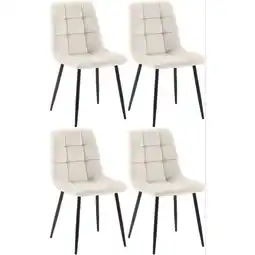 Netto Marken-Discount CLP 4er Set Esszimmerstühle Antibes Farbe:cremeweiß Angebot