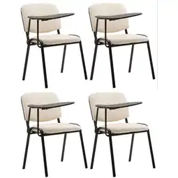 Netto Marken-Discount CLP 4er Set Stühle Ken mit Klapptisch Kunstleder Farbe:creme Angebot