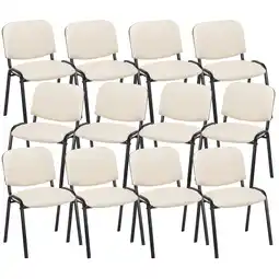 Netto Marken-Discount CLP 12er Set Besucherstuhl Ken Kunstleder Farbe:creme Angebot