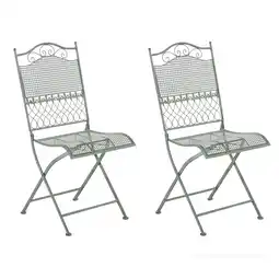 Netto Marken-Discount CLP 2er Set Gartenstühle Kiran Farbe:antik-grün Angebot