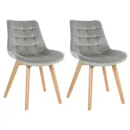 Netto Marken-Discount CLP 2er Set Stühle Brook Samt Farbe:grau Angebot