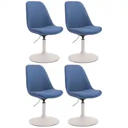 Netto Marken-Discount CLP 4er Set Stühle Maverick W Stoff Farbe:blauGestell Farbe:weiß Angebot