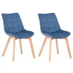Netto Marken-Discount CLP 2er Set Esszimmerstühle Passaic Samt Farbe:blau Angebot