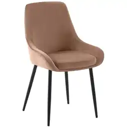 Netto Marken-Discount CLP Esszimmerstuhl Elmira Samt schwarz Farbe:braunMaterial Gestell:Metall matt schwarz Angebot