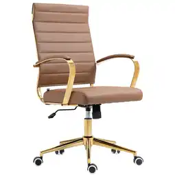 Netto Marken-Discount CLP Bürostuhl Havanna Kunstleder Farbe:hellbraun Angebot