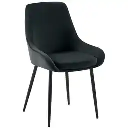 Netto Marken-Discount CLP Esszimmerstuhl Elmira Samt schwarz Farbe:schwarzMaterial Gestell:Metall matt schwarz Angebot