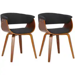 Netto Marken-Discount CLP 2er Set Stühle Bruce Stoff Farbe:walnuss/schwarz Angebot