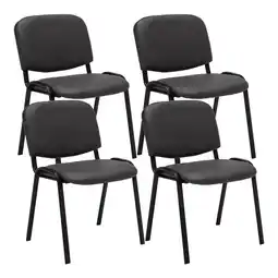 Netto Marken-Discount CLP 4er Set Besucherstuhl Ken Kunstleder Farbe:grau Angebot