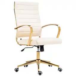Netto Marken-Discount CLP Bürostuhl Havanna Kunstleder Farbe:creme Angebot