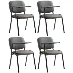 Netto Marken-Discount CLP 4er Set Stühle Ken mit Klapptisch Kunstleder Farbe:grau Angebot