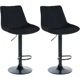 Netto Marken-Discount CLP 2er Set Barhocker Toni Stoff schwarz Farbe:schwarzMaterial Gestell:Metall matt schwarz Angebot