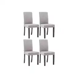 Netto Marken-Discount CLP 4er Set Esszimmerstuhl Ina Stoff schwarz Farbe:hellgrauGestell Farbe:schwarz Angebot
