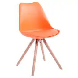 Netto Marken-Discount CLP Besucherstuhl Toulouse Natura Rund Farbe:orangeGestell Farbe:natur Angebot