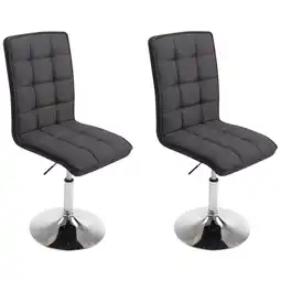 Netto Marken-Discount CLP 2er Set Esszimmerstühle Peking V2 Stoff Farbe:dunkelgrau Angebot