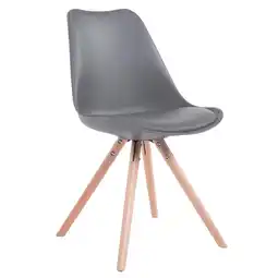 Netto Marken-Discount CLP Besucherstuhl Toulouse Natura Rund Farbe:grauGestell Farbe:natur Angebot
