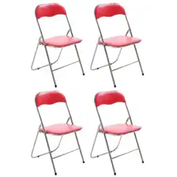 Netto Marken-Discount CLP 4er Set Klappstuhl Felix Farbe:rot/silber Angebot