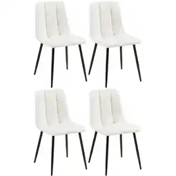 Netto Marken-Discount CLP 4er Set Esszimmerstuhl Antibes Kunstleder Farbe:weiß Angebot