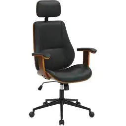 Netto Marken-Discount CLP Bürostuhl Lugo Kunstleder Farbe:walnuss/schwarz Angebot