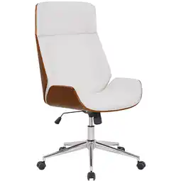 Netto Marken-Discount CLP Bürostuhl Varel Kunstleder Farbe:walnuss/weiß Angebot