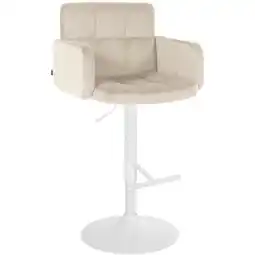 Netto Marken-Discount CLP Barhocker Los Angeles Samt weiß Farbe:cremeGestell Farbe:weiß Angebot