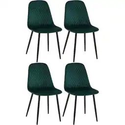 Netto Marken-Discount CLP 4er Set Stühle Giverny Samt Farbe:grünMaterial:Samt Angebot