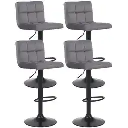 Netto Marken-Discount CLP 4er Set Barhocker Feni Samt Farbe:grau Angebot