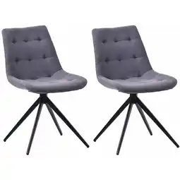 Netto Marken-Discount CLP 2er Set Esszimmerstuhl Merna Stoff Farbe:dunkelgrauMaterial:Stoff Angebot