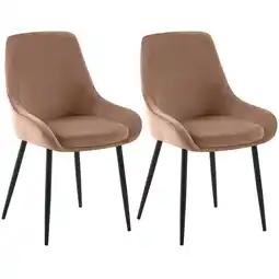 Netto Marken-Discount CLP 2er Set Esszimmerstuhl Elmira Samt schwarz Farbe:braunMaterial Gestell:Metall matt schwarz Angebot