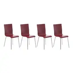 Netto Marken-Discount CLP 4er Set Besucherstuhl Pepe Farbe:rot Angebot
