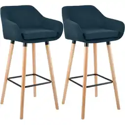 Netto Marken-Discount CLP 2er Set Barhocker Grant Stoff Farbe:blau Angebot