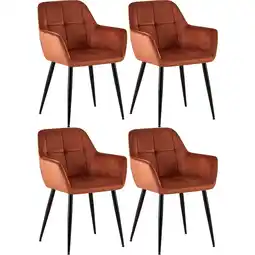 Netto Marken-Discount CLP 4er Set Esszimmerstühle Emia Samt Farbe:braunMaterial:Samt Angebot