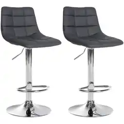 Netto Marken-Discount CLP 2er Set Barhocker Jerry Kunstleder chrom Farbe:grauGestell Farbe:chrom Angebot