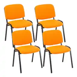 Netto Marken-Discount CLP 4er Set Besucherstuhl Ken Stoff Farbe:orange Angebot