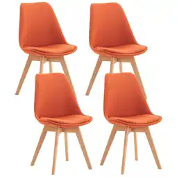 Netto Marken-Discount CLP 4er Set Stuhl Linares Stoff Farbe:orangeMaterial:Stoff Angebot