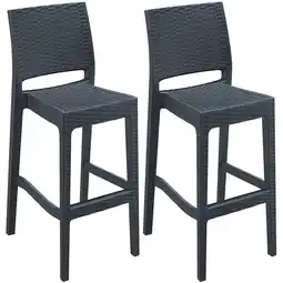 Netto Marken-Discount CLP 2er Set Barhocker Jamaica Farbe:dunkelgrau Angebot