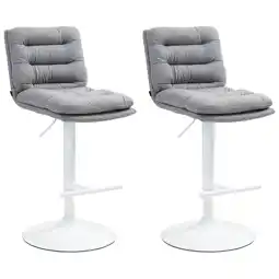 Netto Marken-Discount CLP 2er Set Barhocker Damar Stoff weiß Farbe:grauGestell Farbe:weiß Angebot
