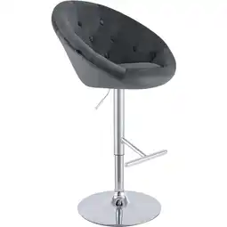 Netto Marken-Discount CLP Barhocker London Samt chrom Farbe:dunkelgrauGestell Farbe:chrom Angebot