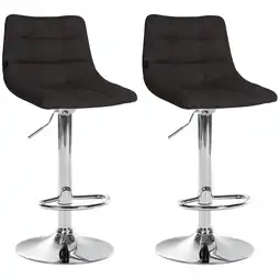 Netto Marken-Discount CLP 2er Set Barhocker Jerry Stoff chrom Farbe:schwarzGestell Farbe:chrom Angebot