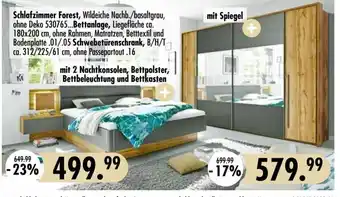 Möbel Boss Schlafzimmer Forest, Schwebetürenschrank oder Bettanlage Angebot