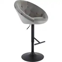 Netto Marken-Discount CLP Barhocker London Samt schwarz Farbe:grauGestell Farbe:schwarz Angebot