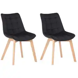 Netto Marken-Discount CLP 2er Set Esszimmerstühle Passaic Samt Farbe:schwarz Angebot