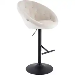 Netto Marken-Discount CLP Barhocker London Samt schwarz Farbe:cremeGestell Farbe:schwarz Angebot
