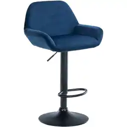Netto Marken-Discount CLP Barhocker Braga Samt schwarz Farbe:blauGestell Farbe:schwarz Angebot