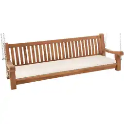 Netto Marken-Discount CLP Schaukelbank Joyce mit Sitzkissen 200 cm + teak Farbe:cremeGröße:186x48x8 cm Angebot
