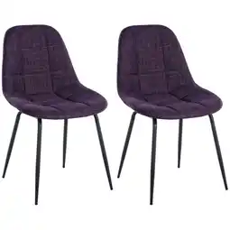 Netto Marken-Discount CLP 2er Set Stuhl Tom Stoff Farbe:lilaMaterial:Stoff Angebot