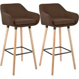 Netto Marken-Discount CLP 2er Set Barhocker Grant Stoff Farbe:braun Angebot
