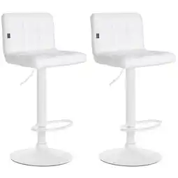 Netto Marken-Discount CLP 2er Set Barhocker Feni Kunstleder weiß Farbe:weißGestell Farbe:weiß Angebot