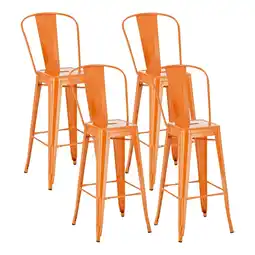 Netto Marken-Discount CLP 4er Set Barhocker Aiden Farbe:orange Angebot